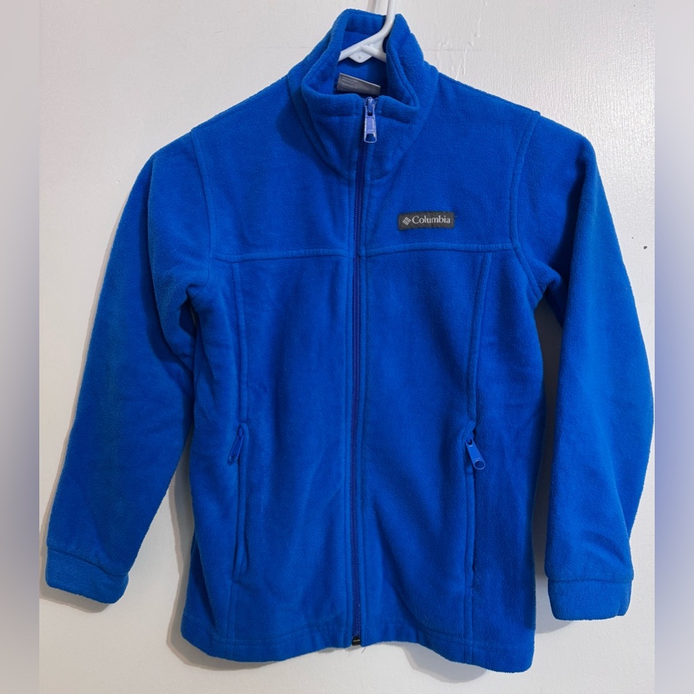Kids Columbia Blue Full-Zip Fleece Jacket size 8